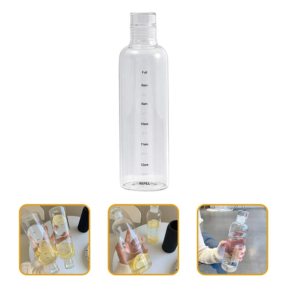 

Bottle Water Clear Bottles Caps Drinking Portable Time Scale Empty Beverage