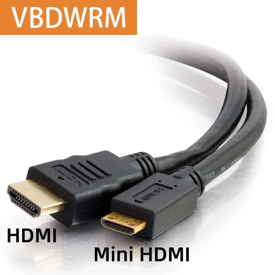 

HDMI To Mini HDMI Cable High Speed 4K HD Type-C Mini HDMI-Compatible Cable for Nikon Digital Camera Canon EOS Rebel 5ft 1.5m