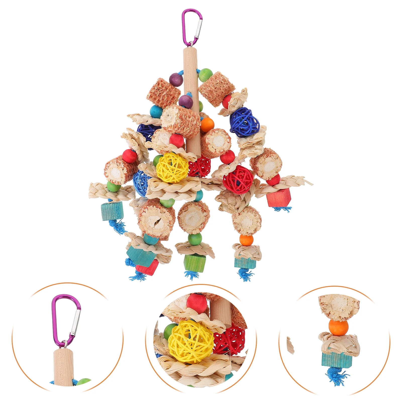 

Pet Toys Hanging Parrot Chewing Interesting Cage Bagged Small Bird Cockatiels Parakeet