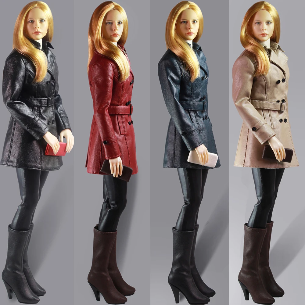 

Toy Center G-0001 1/6 Scale Female Leather Motorcycle Suit Leather Windbreaker Sexy Vest Tight PU Pants Set for 12inch Figure