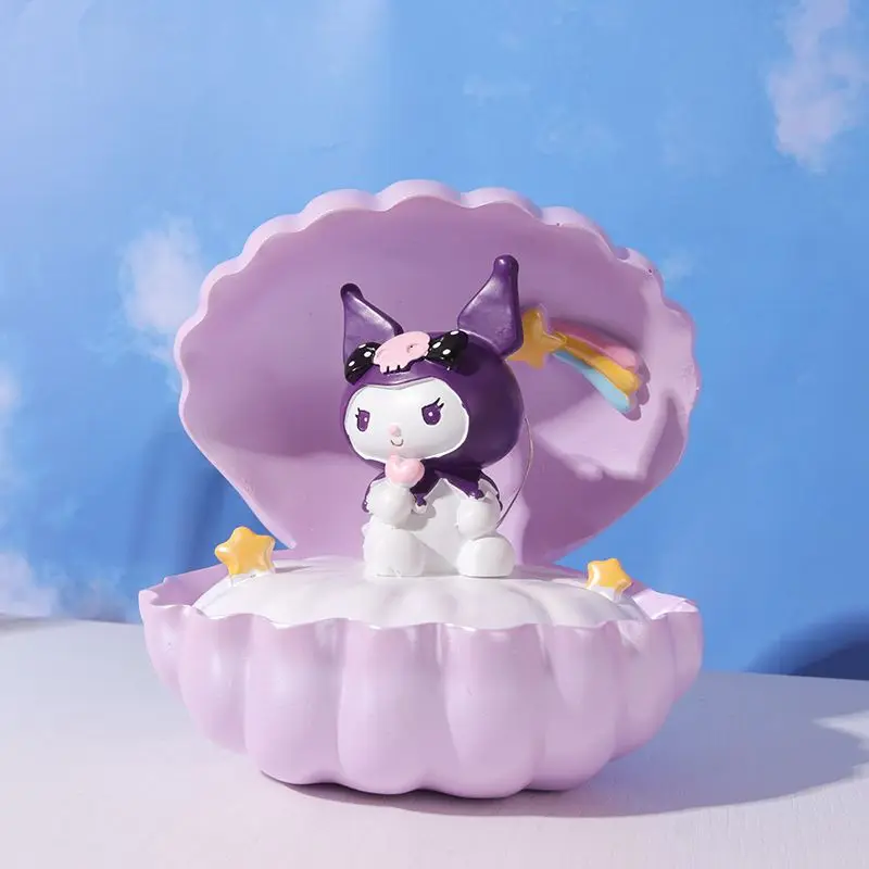 

Sanrio Kuromi Cinnamoroll Ночная Фотография Девушка сердце мультфильм моя мелодия изысканные настольные украшения Хэллоуин подарки игрушки для детей