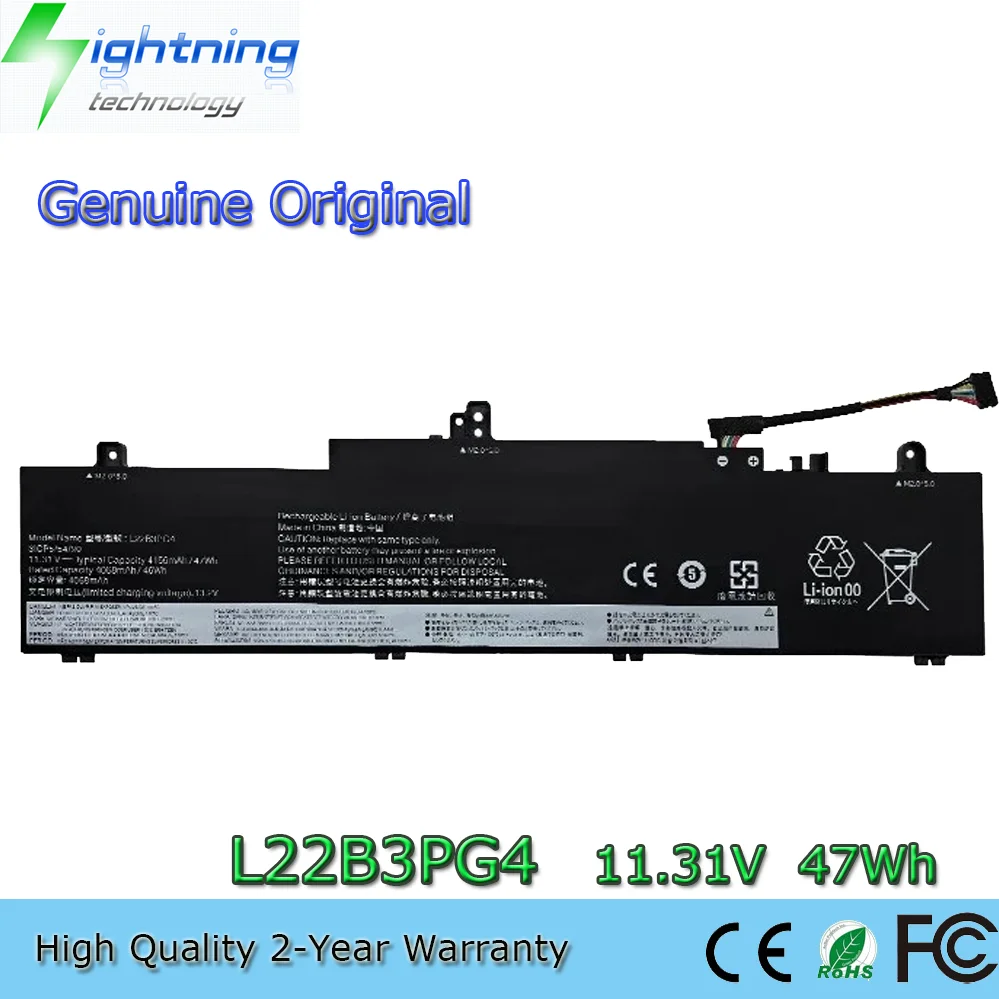 Фото L22M3PG4 L22D3PG4 L22L3PG5 11,31 В 47 Втч Оригинальный аккумулятор для ноутбука Lenovo Thinkpad E14 GEN 5 E16 GEN 1 №1