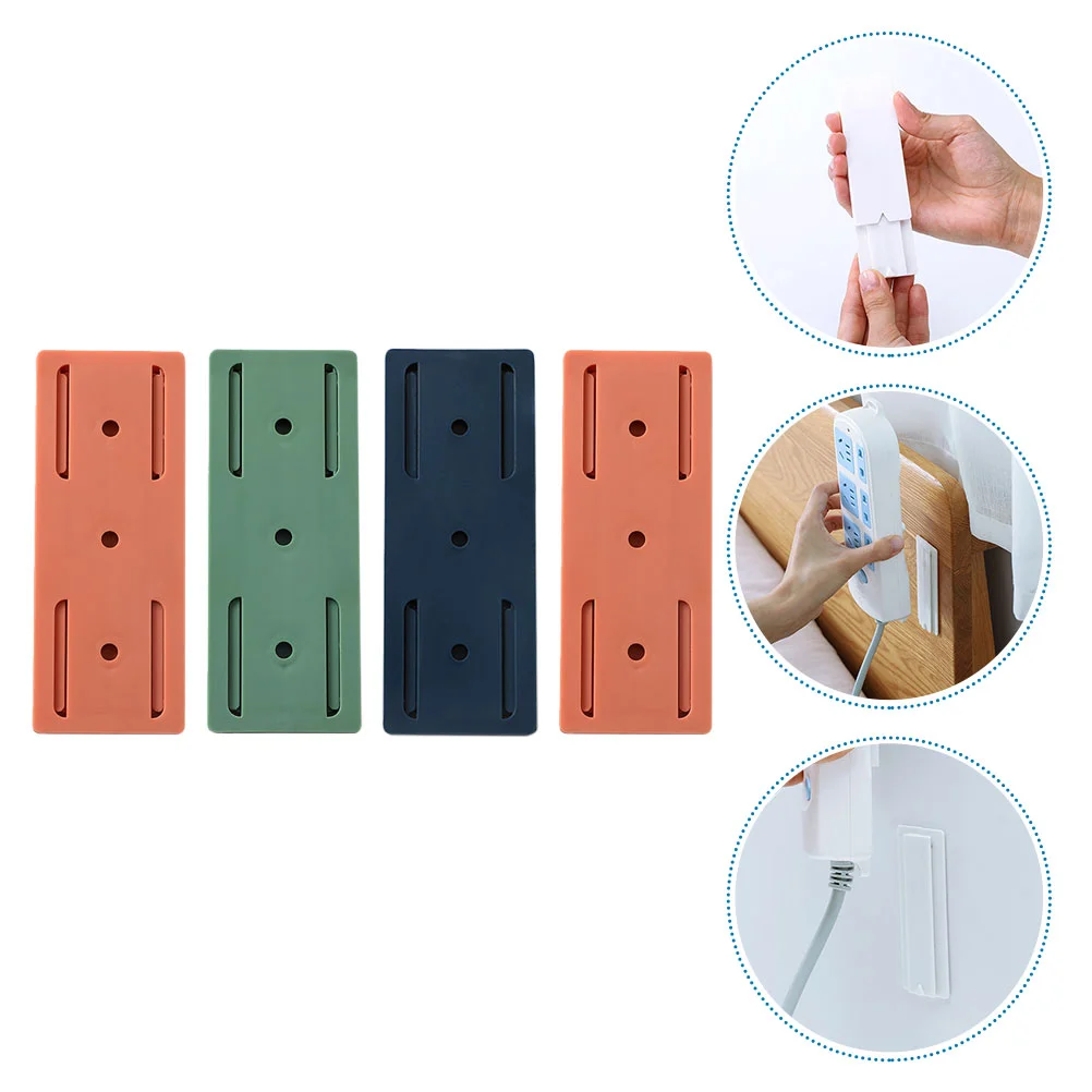 

Power Holder Strip Socket Adhesive Fixer Mount Self Fixator Cable Wall Free Punch Organizer Desktop Holders Strips Plug Remote