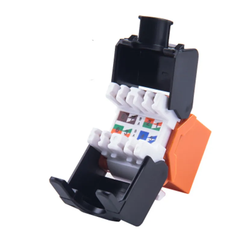 Разъем 10G RJ45 Cat6a Keystone Ethernet Jack Cat 6a штекер с позолоченными контактами кабель 23-26AWG 15u |