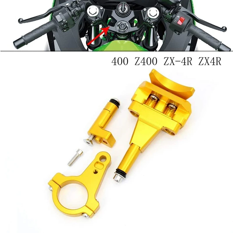 

Motorcycle Steering Stabilizer Damper Bracket Motorcycle Accessories for Kawasaki Ninja 400 2017 2018 2019