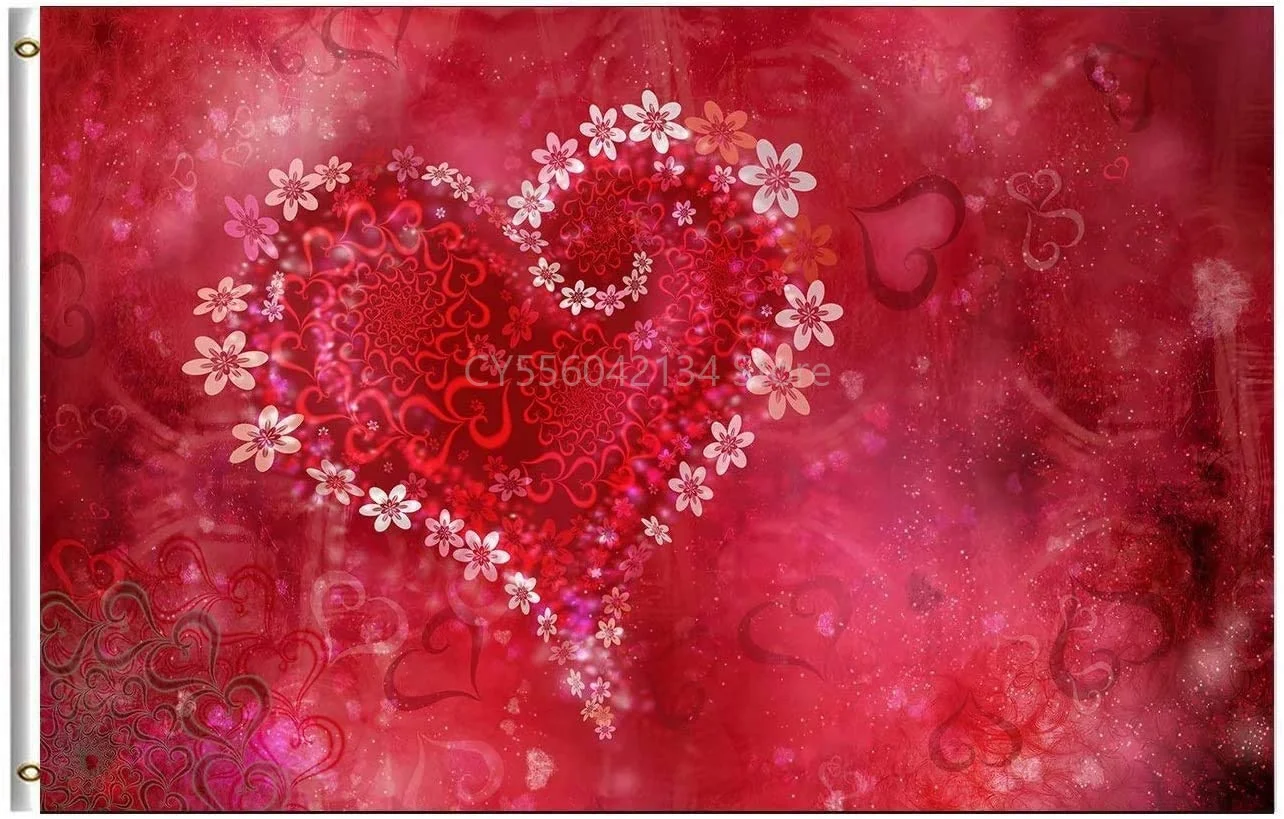 

Valentine's Day flag Home Decoration Outdoor Decor Polyester Banners and Flags 90x150cm 120x180cm