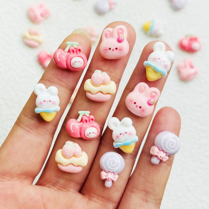 30 шт. новинка искусственная Статуэтка из смолы для мороженого ремесла с плоским