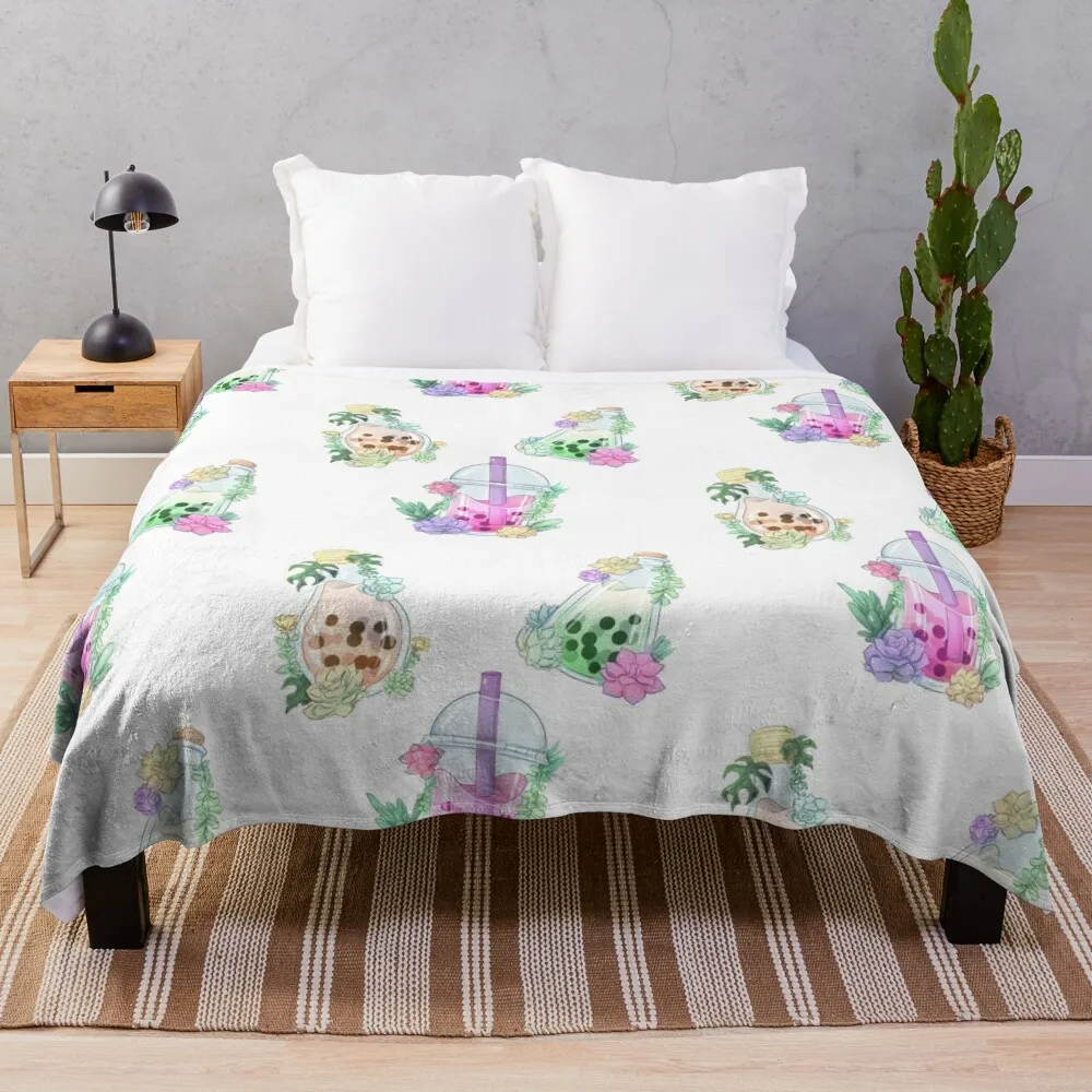 Набор бутылок для сочного пузырькового чая пледы одеяла диванов лохматое одеяло