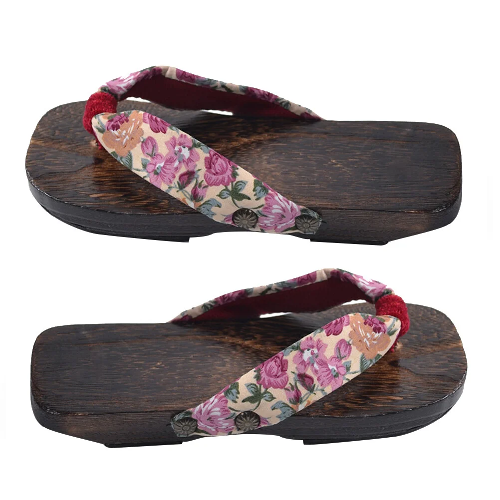 

Children Slippers Clogs Beach Sandals Japanese-style Flops Bamboo Kimonos Women