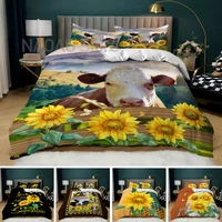 sunflower printing duvet cover luxury comforter cover zipper design single queen king bed linens bedspread 220x240 bedding set