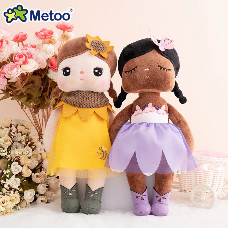 

2022 New Design Metoo Plush Toy Flower Fairy Angela Dolls With Beautiful Flower Dress For Girls As Birthday Gift 4pcs/set