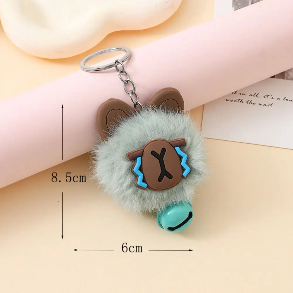 Брелок для ключей из меха кролика