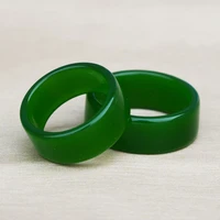 natural chinese green hand carved jade ring fashion boutique jewelry for men and women jasper ring gift