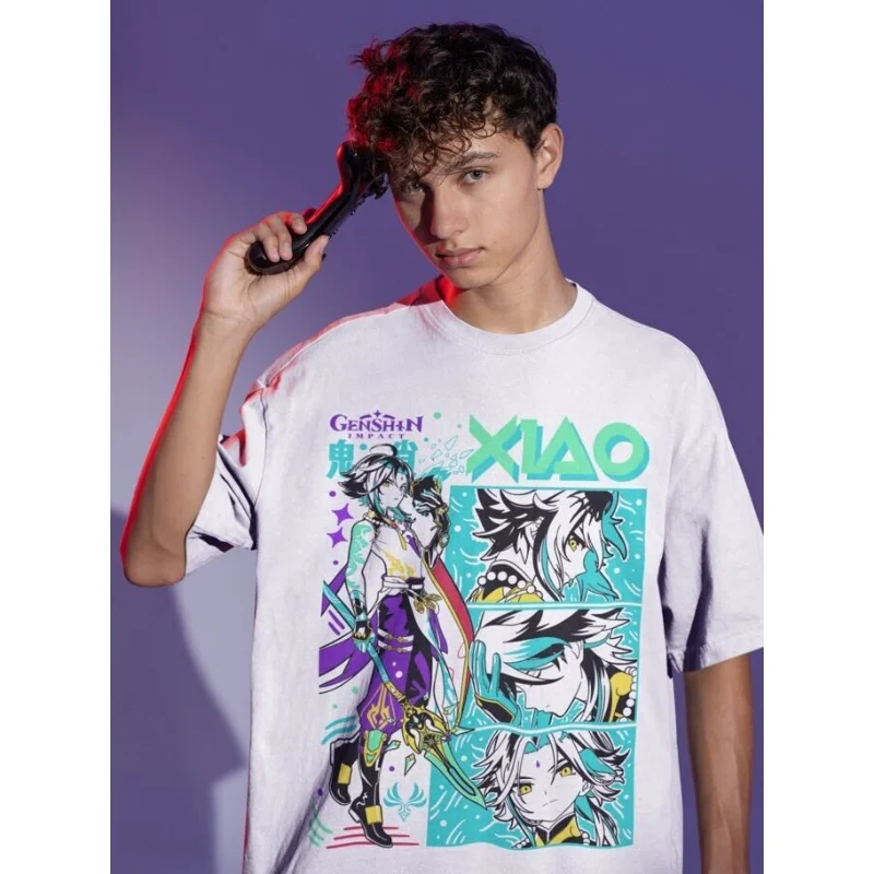 Фото Xiao Genshin Impact Футболка Аниме Манга Рубашка Футболка S M L XL 2XL 3XL 4XL 5XL №4