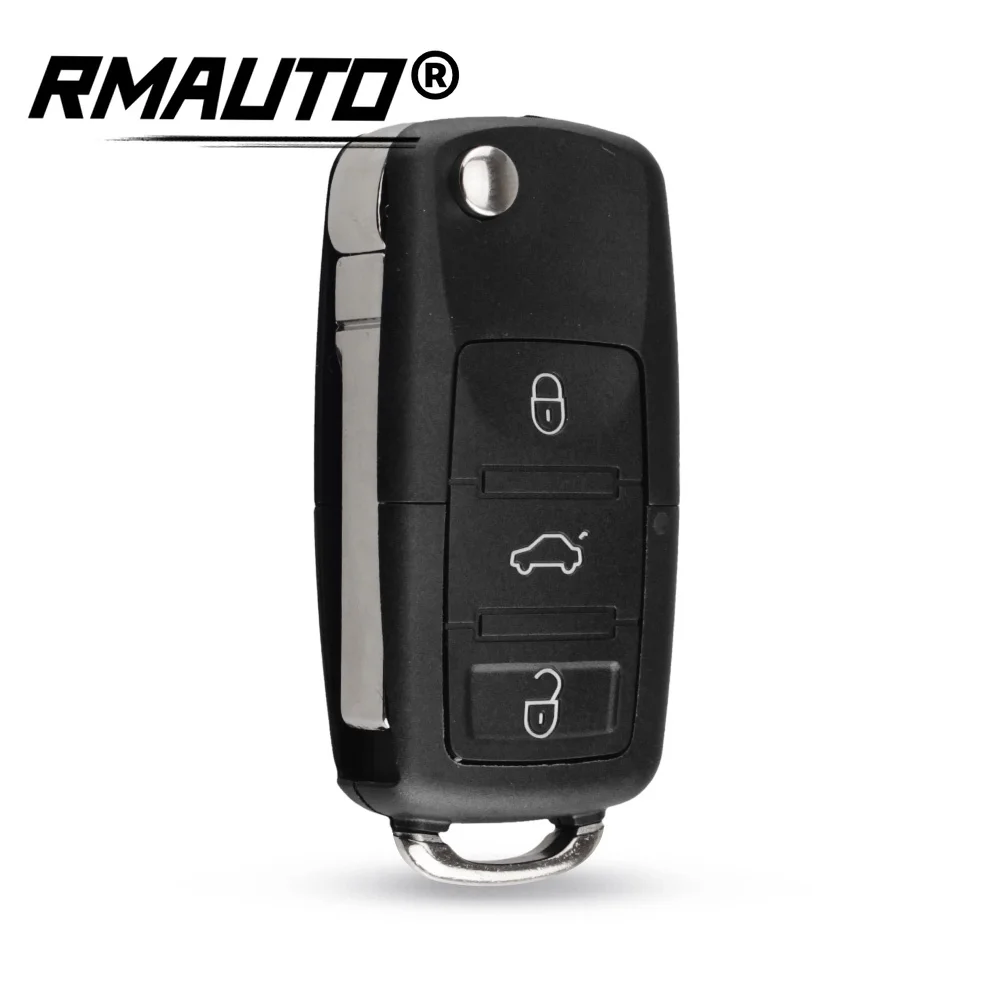 

Автомобильный ключ с дистанционным управлением и 3 кнопками, флип-чехол для Volkswagen Jetta Golf Passat Beetle Skoda Seat Polo B5 Skoda Octavia