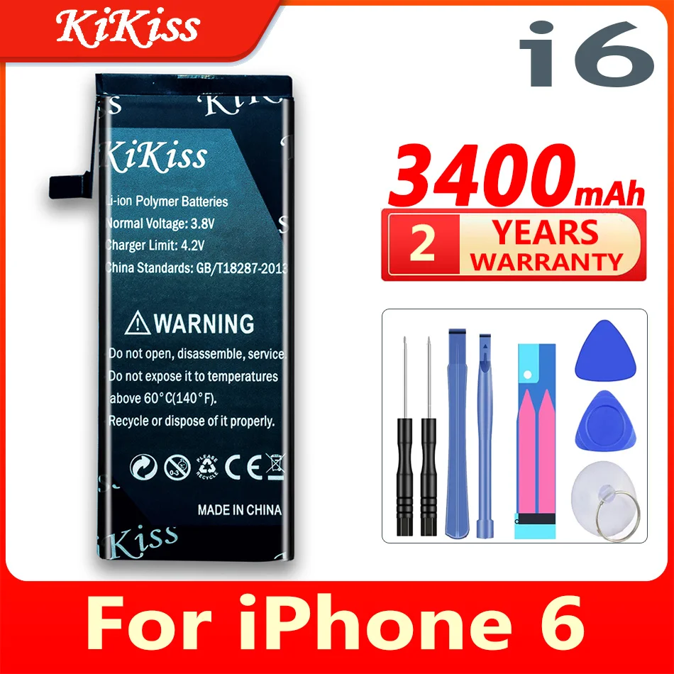 3400mAh Battery For iPhone 6 iphone6 Cell Phone Replacement Batteries + Gift Tools
