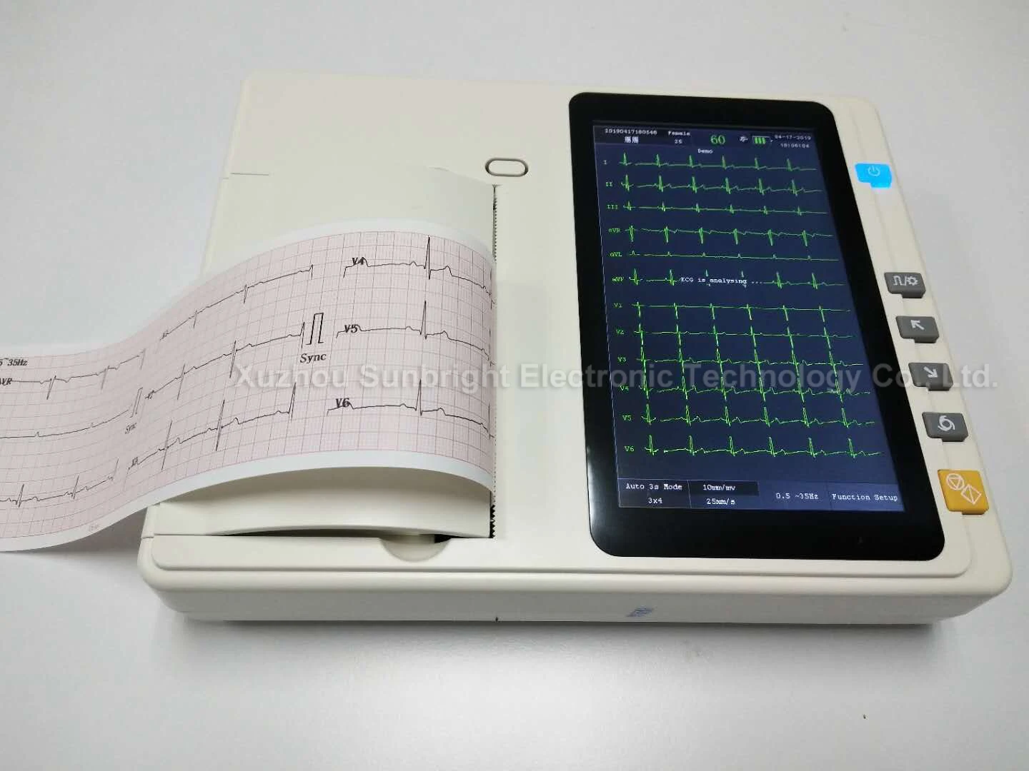 

Portable ecg Machine 3 Channel 12 lead ECG/EKG Machine Digital Electrocardiograph ECG