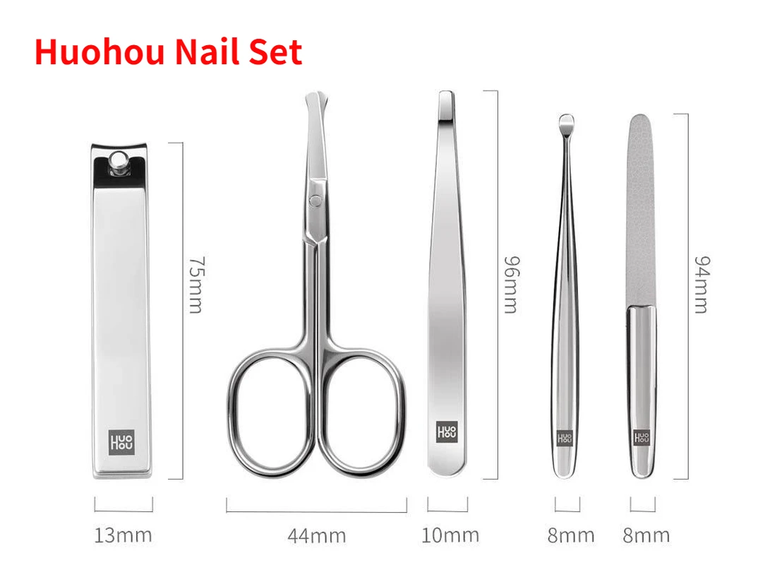

Машинка для стрижки ногтей HuoHou, набор инструментов для очистки ногтей, бровей, носа, ушей, товары для профессионального маникюра, многофункц...