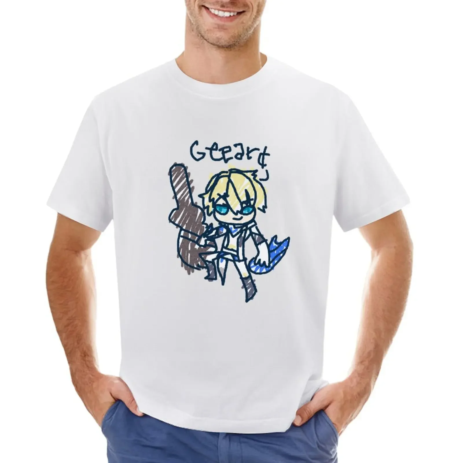 Футболка Gepard in kids с рисунком Chibi оверсайз эстетическая одежда мужская футболка