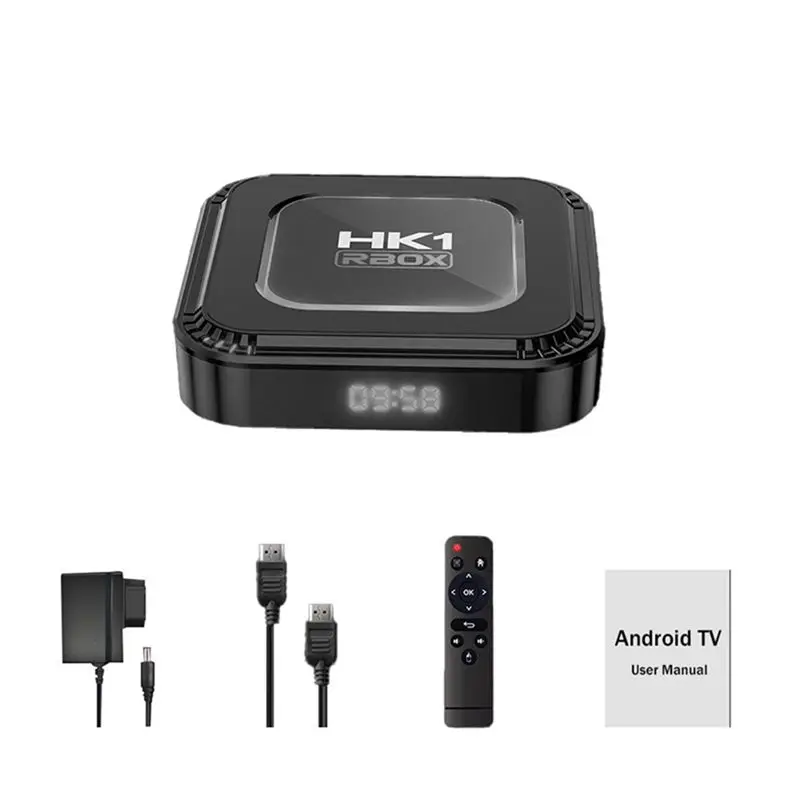 Фото ТВ-приставка HK1 RBOX 4G+128G K8 на Android 13 с процессором RK3528, Wi-Fi 6 2.4G, Bluetooth 5.0, декодированием видео 8K, медиаплеер, ресивер - B12B №1