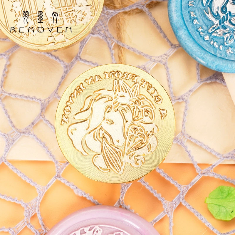 Unicorn Seal Korea Metal Wax Stamp DIY Tool Custom Craft Supplies Stamps for Scrapbooking |