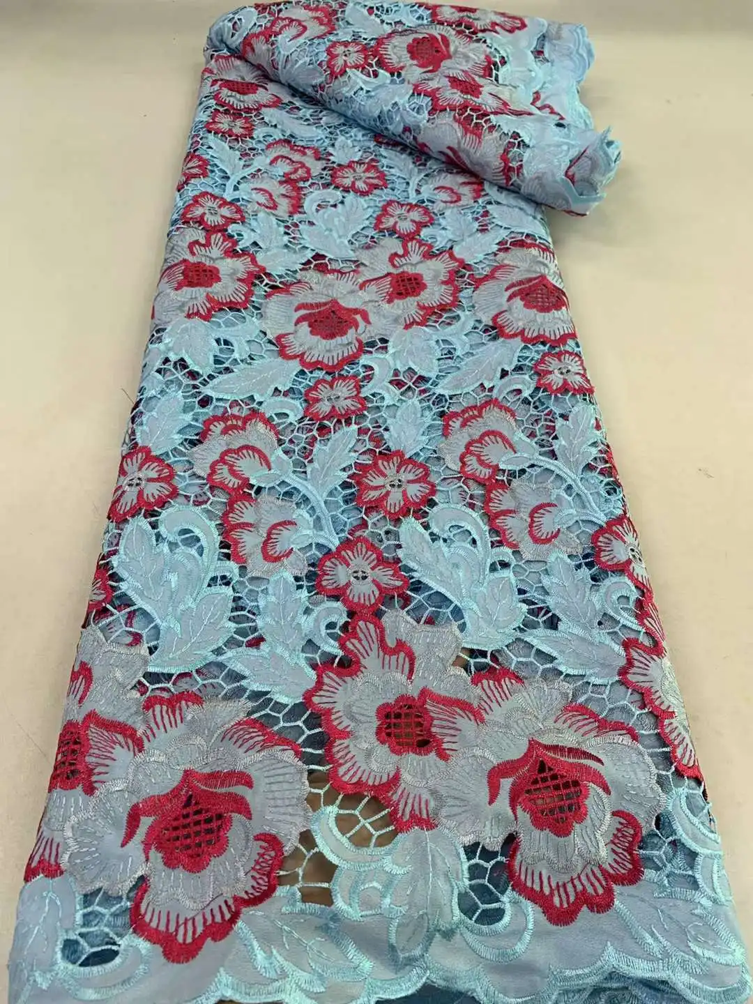 Африканская кружевная ткань из гипюра нигерийская вышивка шнура для рукоделия