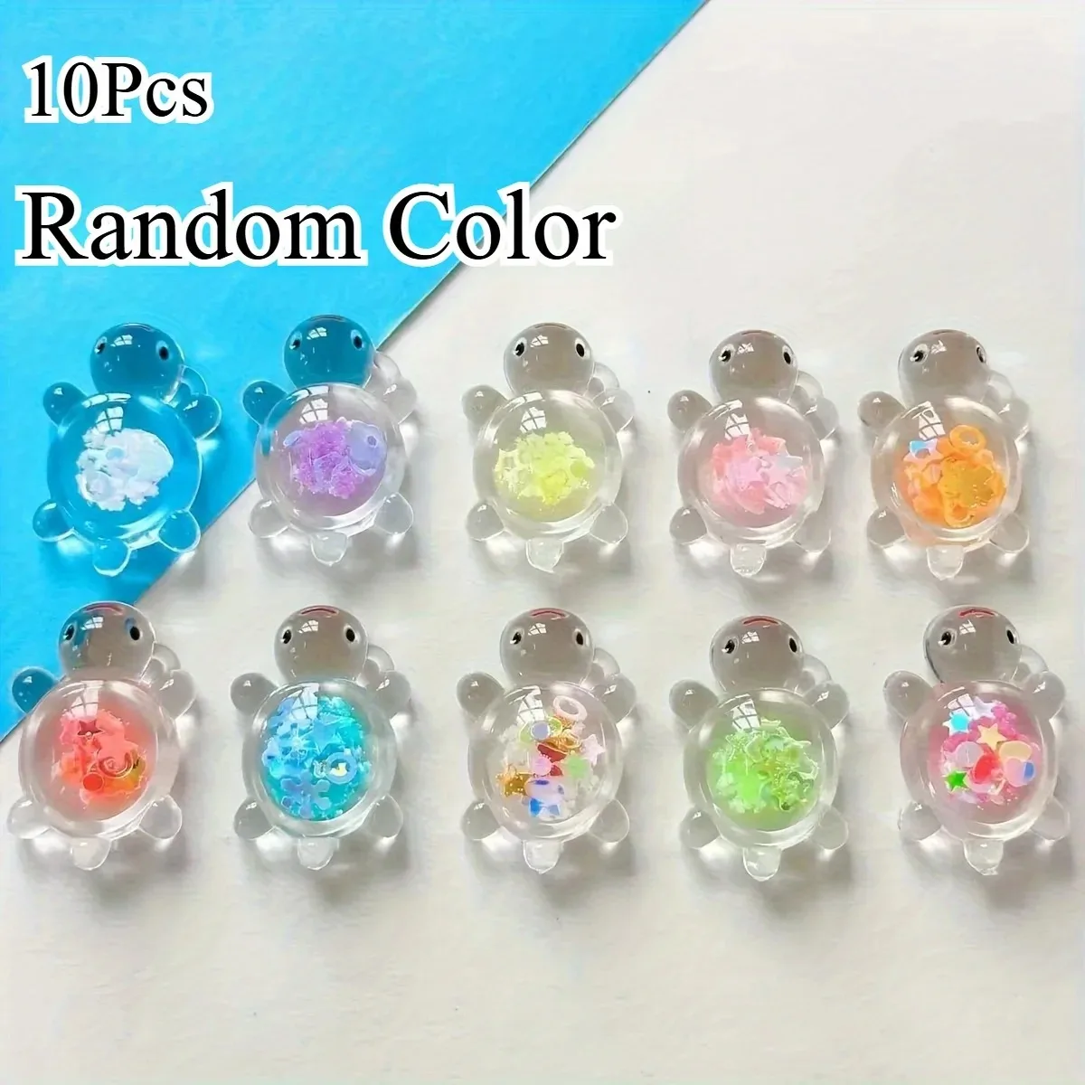 

10 Шт. Светящихся В Темноте Фигурок Черепах Из Экологически Чистого Пластика, Миниатюрные Украшения