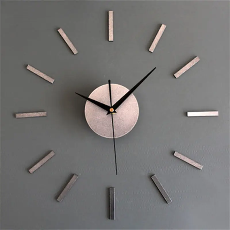 

European Simplicity Wall Clock 14 Inches Wall Sticker Mirror Oversized Pointer Mute Wall Clock for Children Reloj De Pared Home