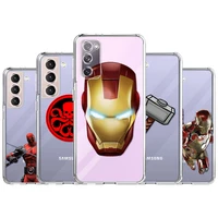 case for samsung galaxy s22 s21 ultra s20 fe s10 plus waterproof phone funda note 20 10 clear cover black widow deadpool marvel