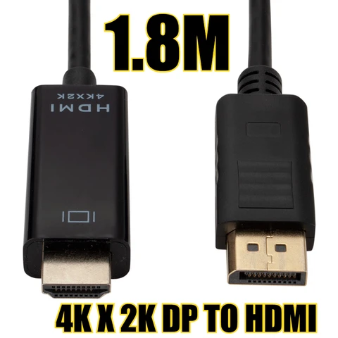 4K DP-HDMI-совместимый кабель-конвертер DisplayPort Display Port к HDMI-видео-аудиокабель-адаптер для ПК, ноутбука, HDTV-проектора