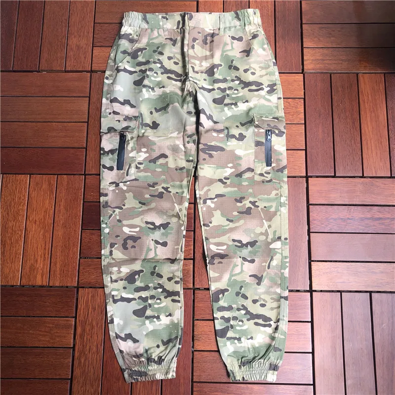 

Outdoor Sports Tactics Camouflage Trousers Multi Pocket Overalls Domestic Polyester Cotton Blended Plaid Wear-resistant