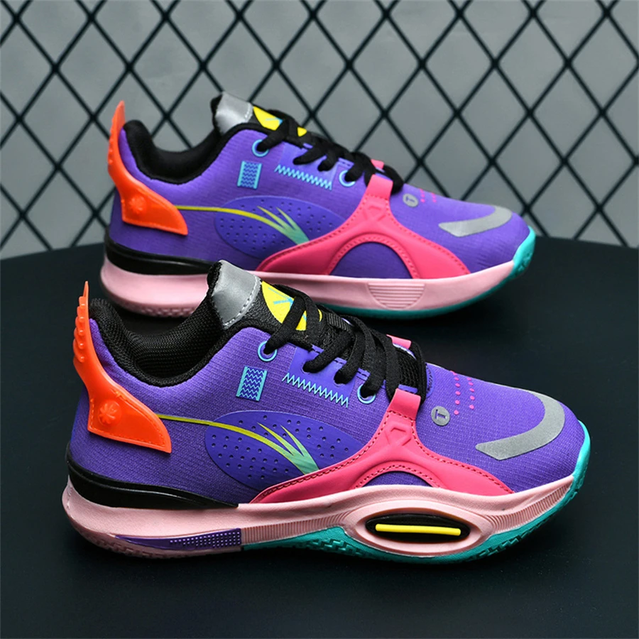 New Basketball Shoes for Kids Breathable Cushioning Non-Slip Outdoor Sport Shoes Gym Training Athletic Basketball Sneakers Boys