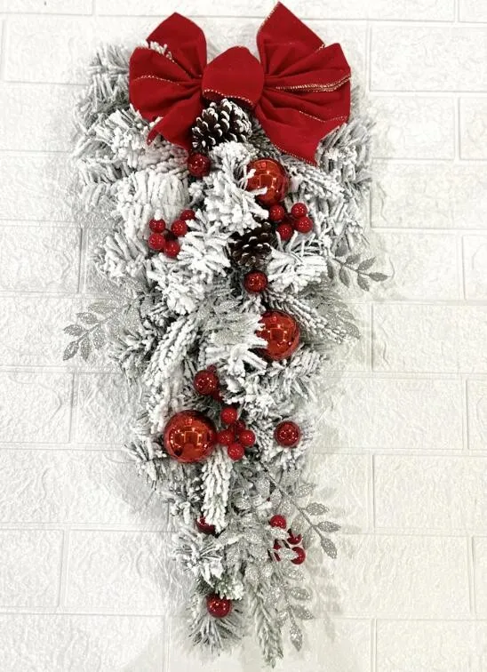 

Glowing Christmas Stair Wreath The Cordless Prelit Stairway Trim Christmas Wreaths For Front Door Holiday Wall Baseball Wreath