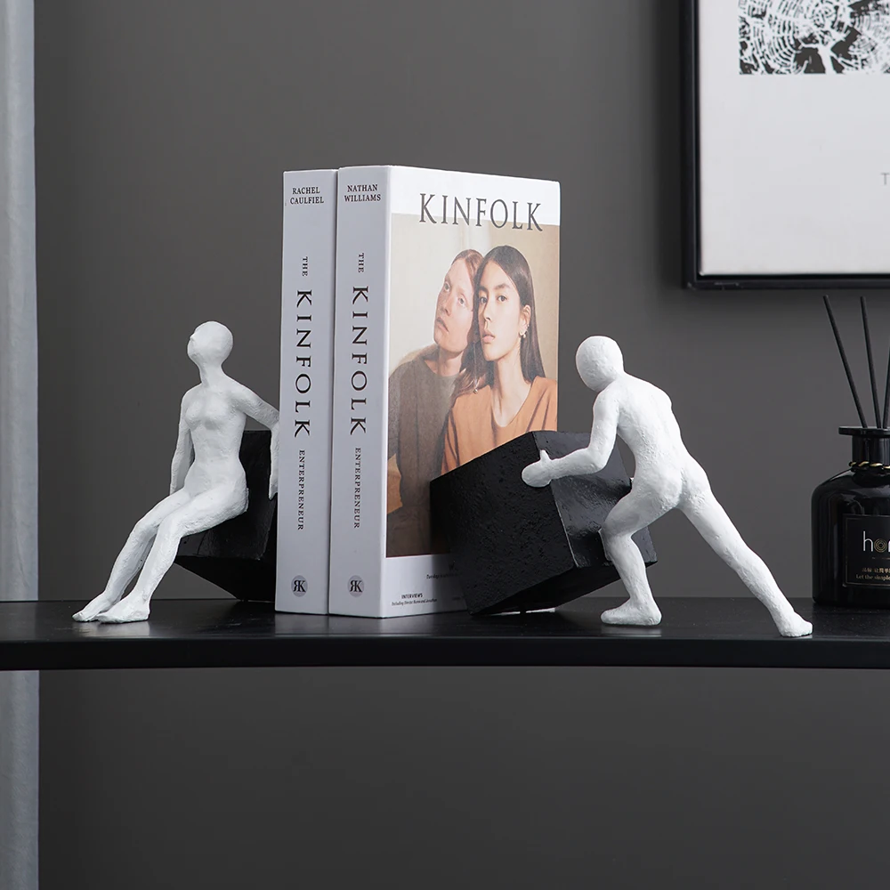 

Abstract Figures Resin Statue Book Shelf Decoration Accessories Living Room Decor Figurines for Interior Modern Art Sculpture