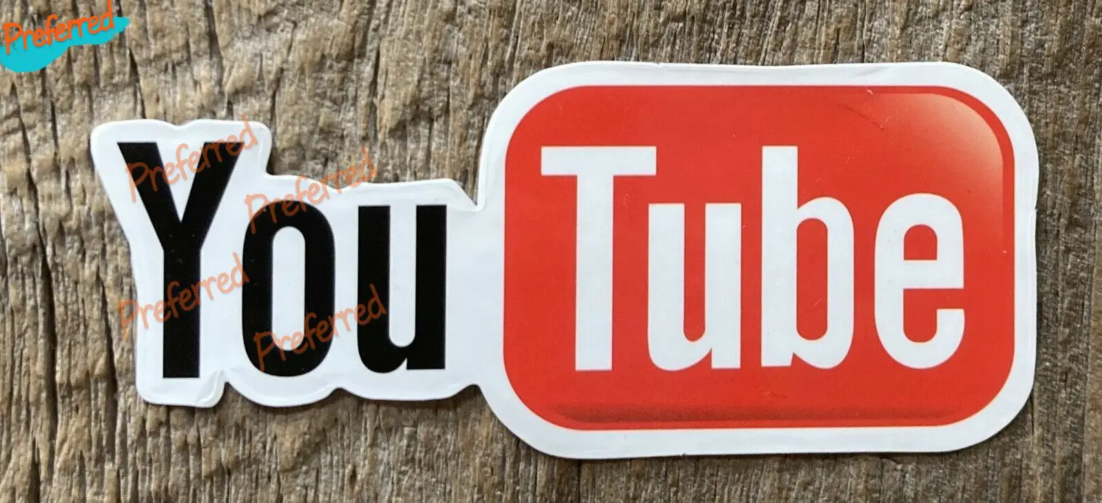 Виниловая наклейка YOUTUBE на окно автомобиля ноутбук высечка водонепроницаемый