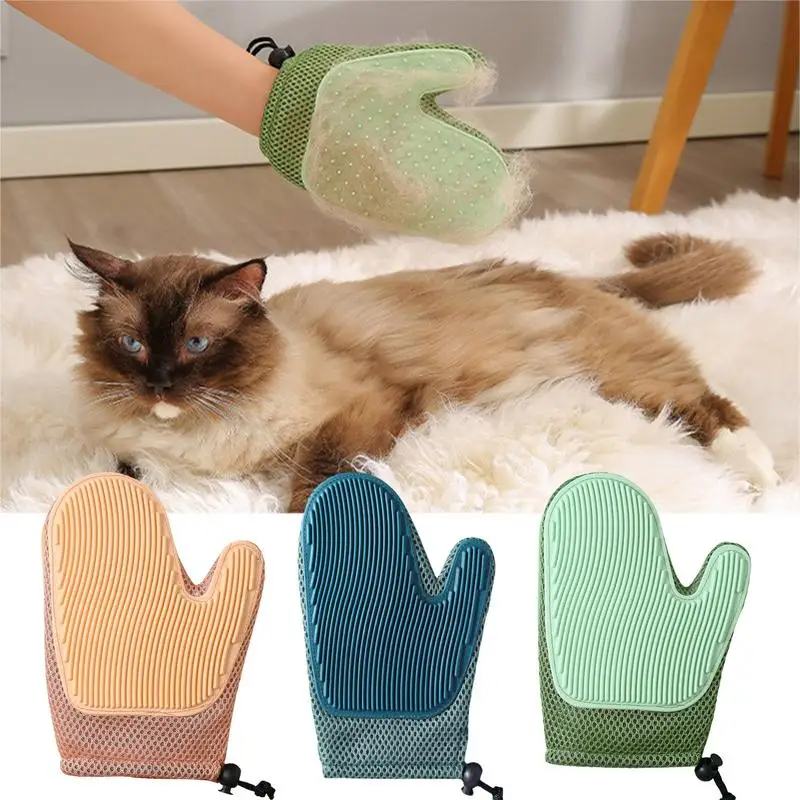 

Перчатки для груминга домашних питомцев, перчатка для вычесывания собак и кошек, средство для удаления шерсти, гигиенические массажные перчатки для химчистки домашних животных