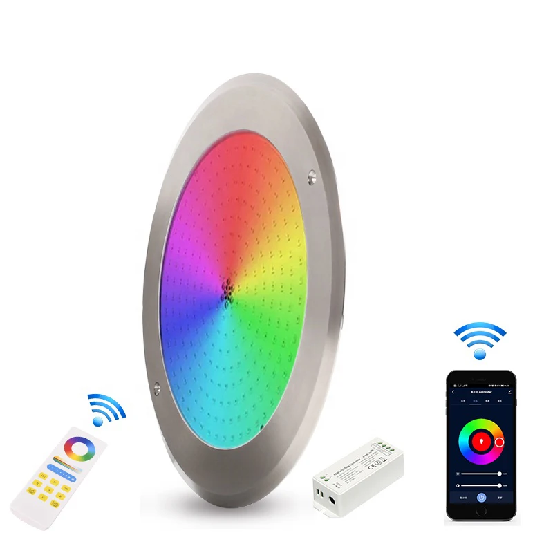 Smart App Wifi Tuya Underwater light Slim Stainless steel 18w 25w 35w 12V Multicolor Led Light WaterProof Swimming Pool Light