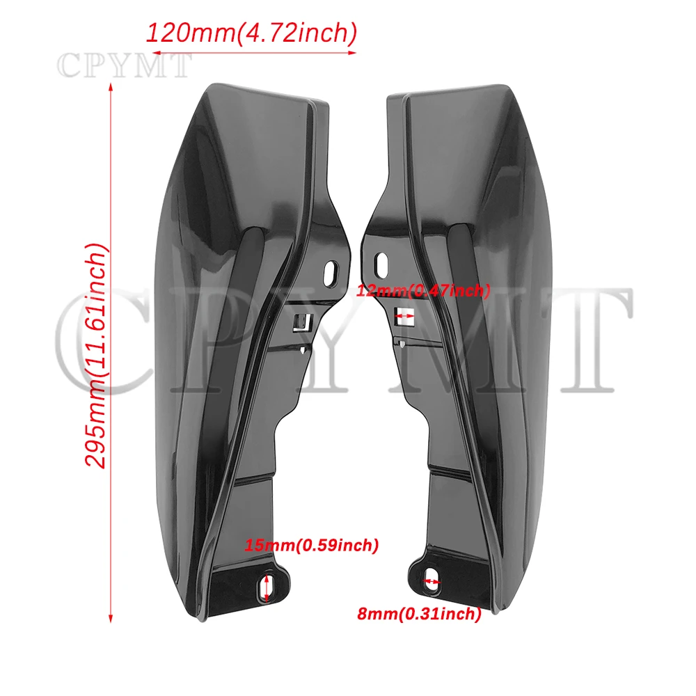 Black/Chrome Motorcycle Mid-Frame Air Deflector Under Seat Engine Fit For Harley Touring Street Electra Glide CVO Road King FLHR