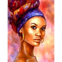 5d diamond painting earring african woman full drill by number kits diy diamond set arts craft decorations