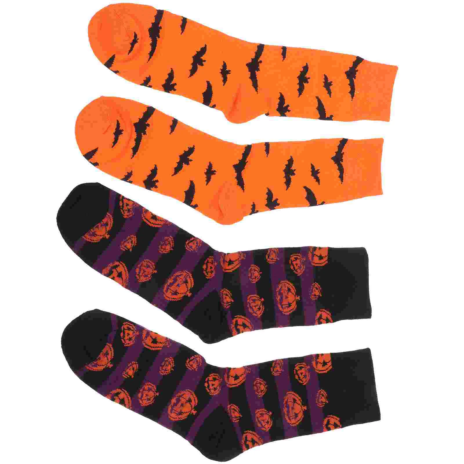 

Socks 2 Pairs Men Cotton Comfortable- calf Socks ( Free Size Bat Pumpkin for Each 1 Pairs )