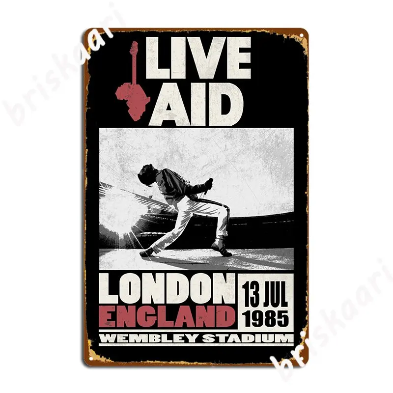 

Live Aid At Wembley Metal Sign Printing Wall Decor Pub Garage Club Home Tin Sign Poster