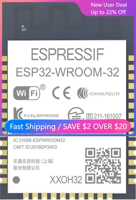 10Pcs ESP32-WROOM-32 Development Board, ESP32 Board, ESP-32S, WiFi and Bluetooth Ultra-Low Power Consumption Dual-core MCU ESP32