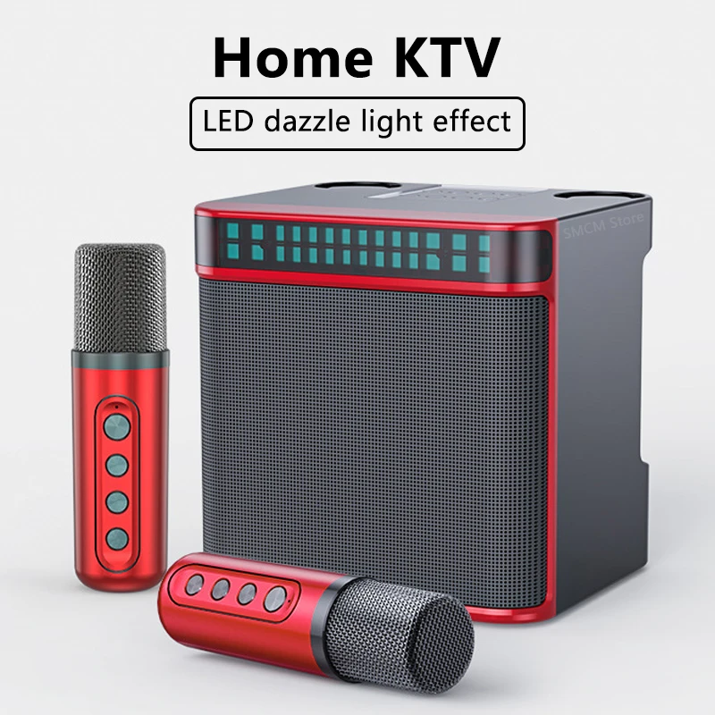 Colorful LED 100W High Power Wireless Portable Microphone Bluetooth Speaker Sound Family Party Karaoke Subwoofer Boombox Ys-223