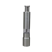 thumb push button pepper grinder stainless steel sea salt spices mill press portable grinding tool built in spring dropship