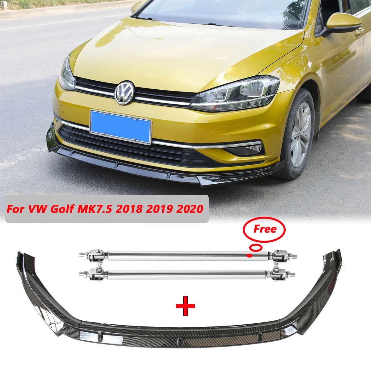 

3 шт., передний бампер для Volkswagen VW Golf Mk7. 5 2018 2019 2020