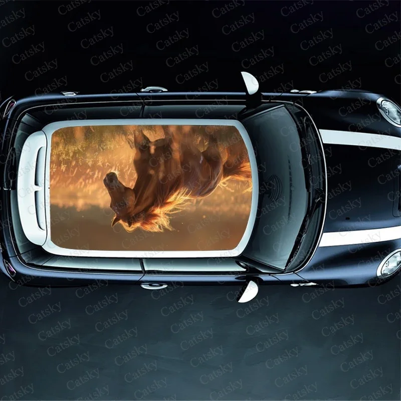 Сканинг на дикую природу наклейка крышу автомобиля обертка аксессуары для