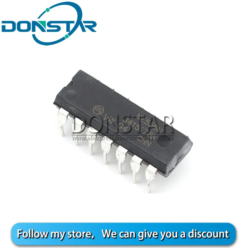 10 шт. NE556 NE556N 556N DIP14 DIP-14 двухканальный таймер IC новый | Электронные компоненты и