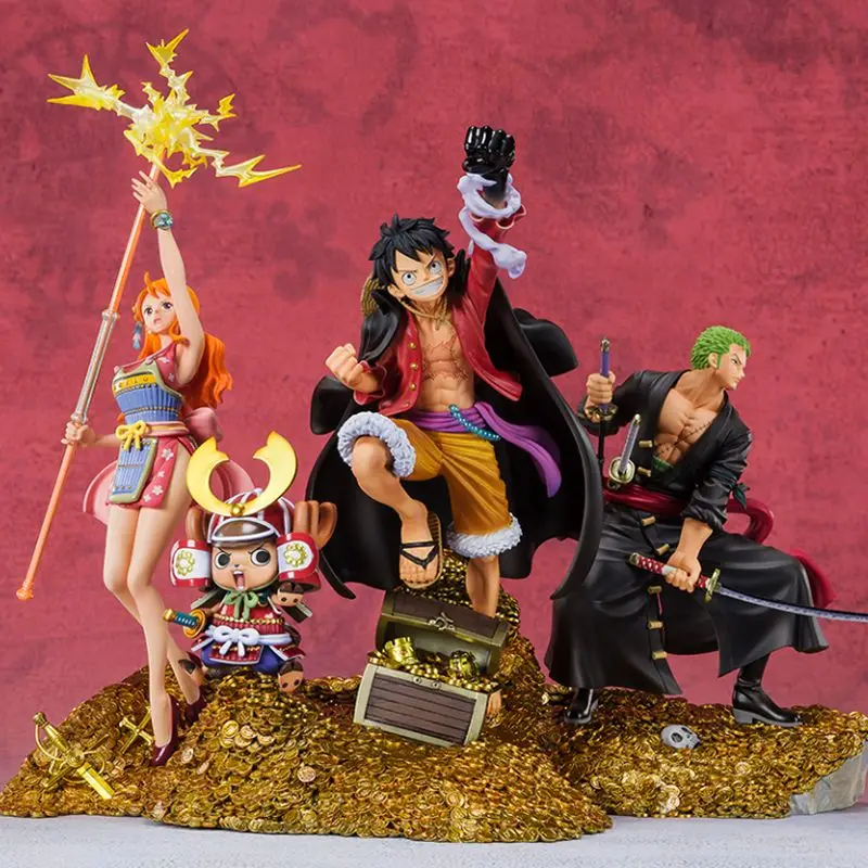 

One Piece Luffy Zoro Nami Chopper Anime Figure Car Desktop Decoration Statue Pvc Action Figurine Collectible Model Toys Doll
