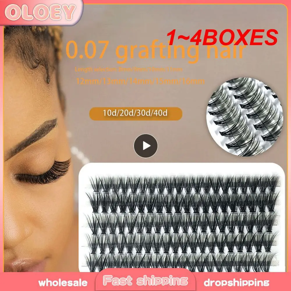 1 ~ 4 коробки красивые ресницы долговечная легкая в нанесении Горячая утолщенная