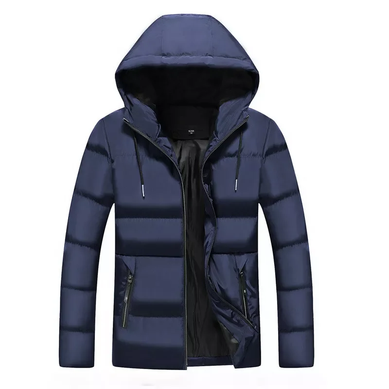 Men's Jackets Solid Color Large Overcoat for Male Short Style Cotton Clothes Jacket 2022 Brand Autumn and Winter